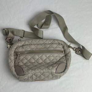 MZ Wallace Gray Quilted Crossbody Bag set